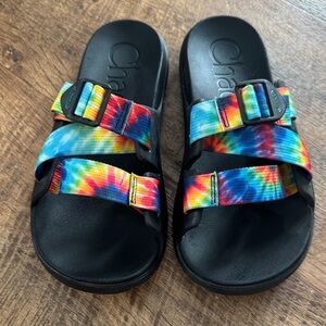 Chaco Kids Sandals - Black with Tie-Dye Straps